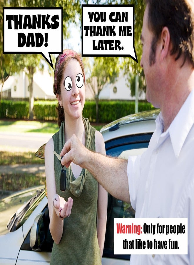 Larkmo Caution New Driver Funny Prank Car Magnet Sign Gag Gift for Young Women, Men, & Teens, Includes 2 Magnets, Great Joke Gift for New Drivers & Student Drivers Learning to Drive - Image 4
